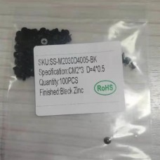 Notebook Computer Repair Screw Thin Flat Wafer Head Cross Black Zinc CM2*3 D=4.0*0.5 100pcs/set (SS-M2030D4005-BK) Notebook Computer Repair Screw Thin Flat Wafer Head Cross Black Zinc CM2*3 D=4.0*0.5 100pcs/set (SS-M2030D4005-BK)