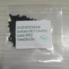Notebook Computer Repair Screw Thin Flat Wafer Head Cross Black Zinc CM2.5*5 D=4.5*0.8 100pcs/set (SS-M2550D4508-BK) Notebook Computer Repair Screw Thin Flat Wafer Head Cross Black Zinc CM2.5*5 D=4.5*0.8 100pcs/set (SS-M2550D4508-BK)