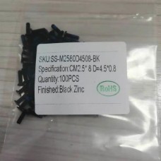 Notebook Computer Repair Screw Thin Flat Wafer Head Cross Black Zinc CM2.5*8 D=4.5*0.8 100pcs/set (SS-M2580D4508-BK) Notebook Computer Repair Screw Thin Flat Wafer Head Cross Black Zinc CM2.5*8 D=4.5*0.8 100pcs/set (SS-M2580D4508-BK)