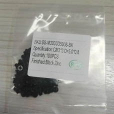 Notebook Computer Repair Screw Thin Flat Wafer Head Cross Black Zinc CM3*3 D=5.0*0.8 100pcs/set (SS-M3030D5008-BK) Notebook Computer Repair Screw Thin Flat Wafer Head Cross Black Zinc CM3*3 D=5.0*0.8 100pcs/set (SS-M3030D5008-BK)