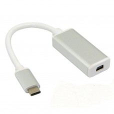 USB 3.1 USB-C Male to Mini Displayport Female Adapter, Silver 10cm (TYPEC-MDP-SL)