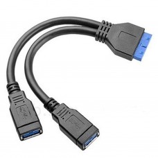 Dual USB 3.0 A Female to 20-pin Header Female (U1013-20PFM)