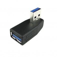 USB 3.0 A Male to Female Vertical Left Angled 90 Degree Adapter (U3AM-AF-90LL)