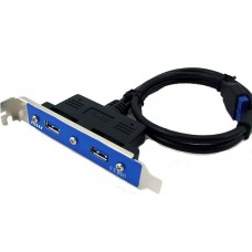 USB 3.0 Bracket 2-Poort, 20-Pin (with an empty-Pin) (USB3-2PORT-20PIN)